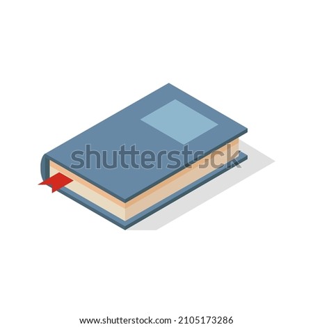Isometric book on a background