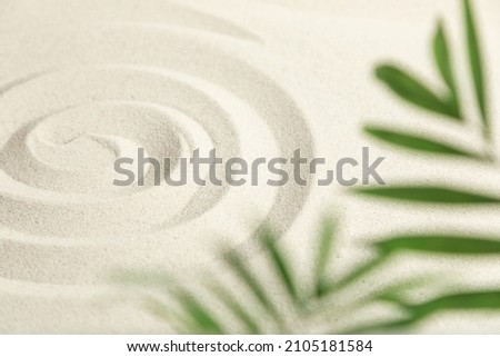 Zen pattern sand. Zen garden background scene, meditation, harmony