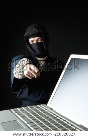 A Laptop And A Ninja
