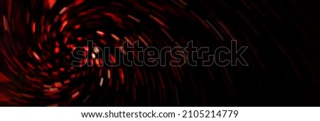 Dark red spiral vortex soft blurred abstract gradient background header. Wide screen motion texture. Panoramic web banner with copy space for design Royalty-Free Stock Photo #2105214779