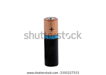 Battery AA. pen rechargeable battery isolated on a white background.

 Royalty-Free Stock Photo #2105227553