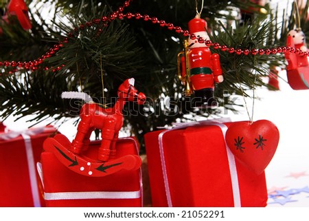Presents and decorations for holiday