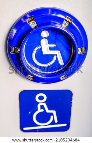 door opening button for disabled people