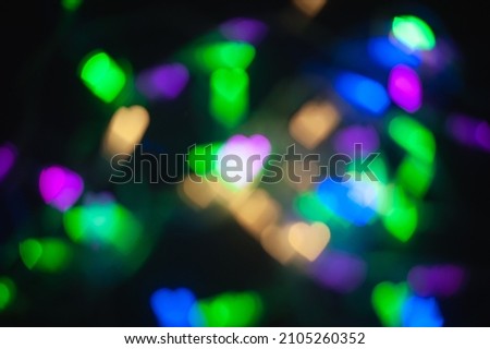 Abstract colorful hearts background for valentine's day, out of focus, abstract