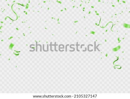 Vector holiday festive celebration background with confetti green Royalty-Free Stock Photo #2105327147