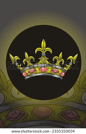 Luxury gold crown vector illustration