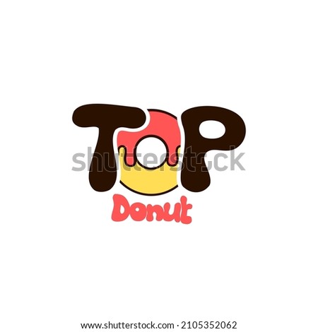 donut logo with cute and delicious look