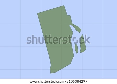 Rhode Island Map - USA, United States of America Map vector template with green color on blue background and grid design for design, education, website, infographic - Vector illustration eps 10