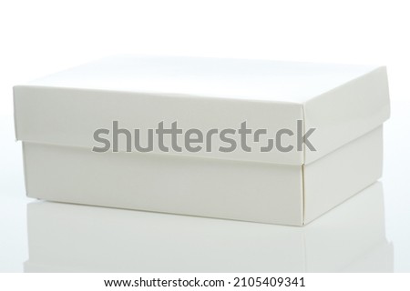 Rectangular shape paper box isolated on white studio background