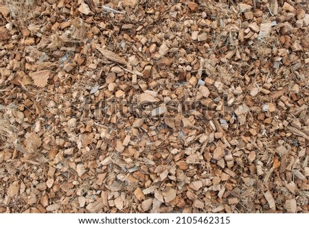 coconut coir powder background picture, peat moss background Royalty-Free Stock Photo #2105462315