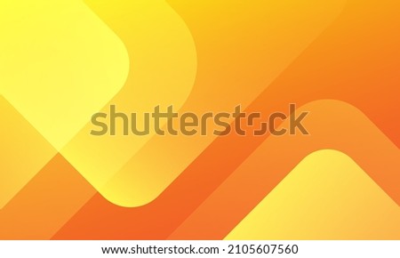 Abstract orange and yellow geometric background. Dynamic shapes composition. Cool background design for posters. Vector illustration Royalty-Free Stock Photo #2105607560