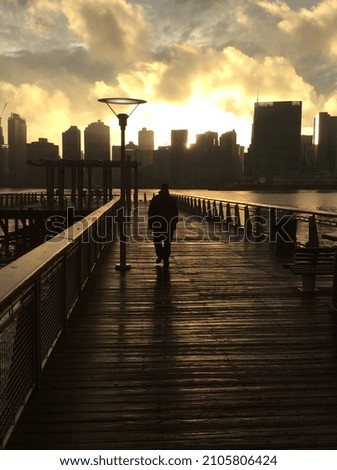 Golden Sunset of the Manhattan Skyline