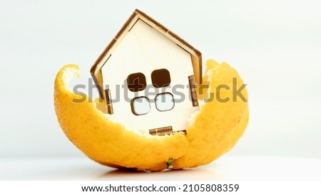 A mandarin house model, a gift or real estate purchase concept