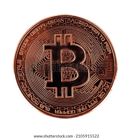 bitcoin isolated on white background.