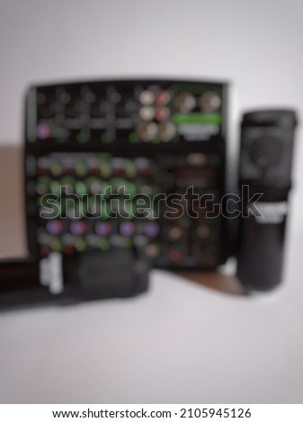 defocused abstract background of sound mixer