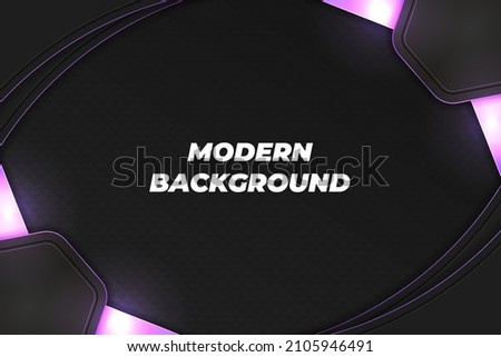 Modern background black and purple with element