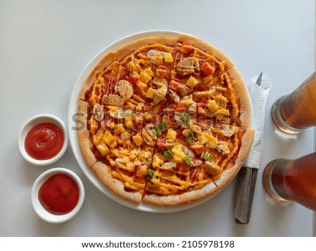 Picture Mushroom pizza vegan food