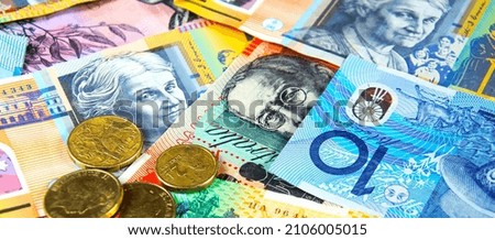 Australian Money concept for savings, spending, or 30th June End of Financial Year sale. Sized to fit popular social media and web banner placeholder.