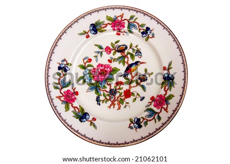 Antique dinner plate. Royalty-Free Stock Photo #21062101