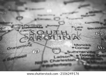 South Carolina state on the map