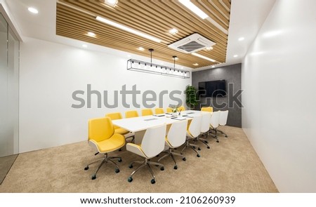 Large conference room interior architecture Royalty-Free Stock Photo #2106260939