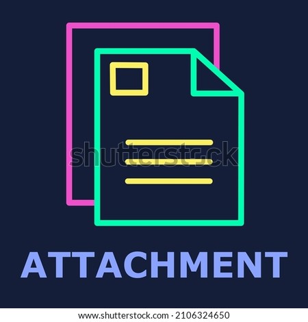 Vector icon for a document attachment