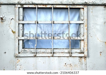 lattice on the window in a country house, close-up,