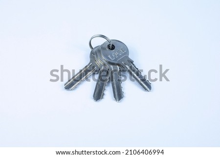 House key, isolated on white background