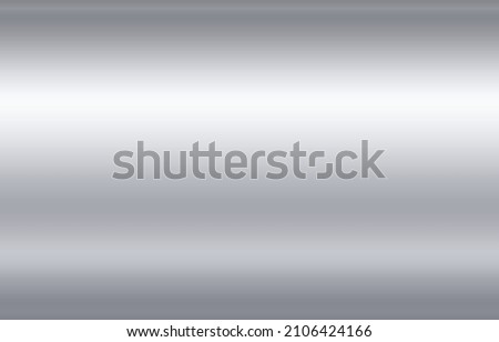 Silver foil texture background. Vector shiny and metal steel gradient template for chrome border, iron frame, ribbon or label design Royalty-Free Stock Photo #2106424166