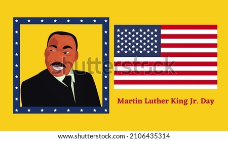 Martin Luther King day illustration design greeting background 