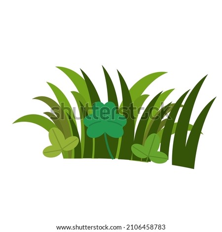 Cartoon scene with plant on white background illustration for the children
