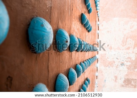 decorative architectural door wood and metal