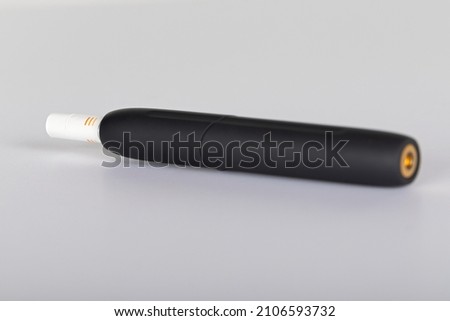 Picture of an electronic tobacco smoking system on white background