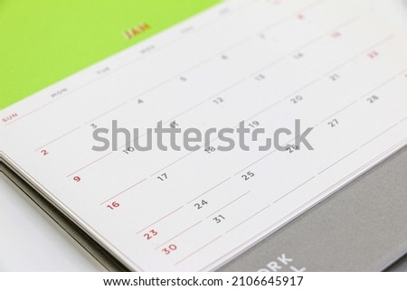 A January 2022 Desk Calendar