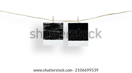 Photo frames. Square frame template with shadows isolated on white background. polaroid frame.