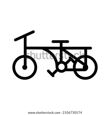 simple bicycle icon in outline style