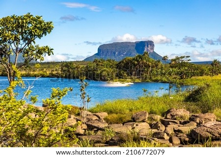 Scenic view of Canaima National Park Mountains and Canyons in Venezuela Royalty-Free Stock Photo #2106772079