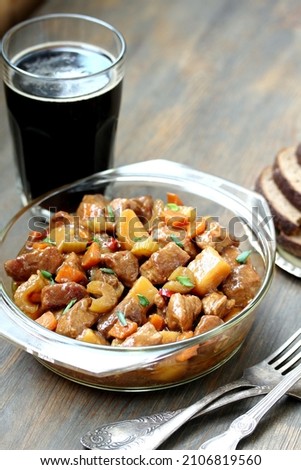 Traditional Irish Stew. an Irish dish for St. Patrick's Day.