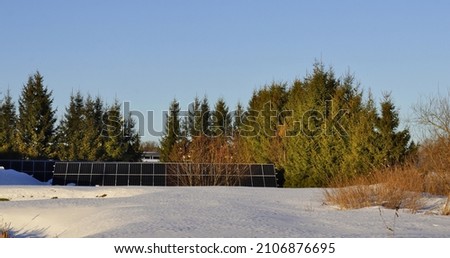 solar power ecology energy panels in winter