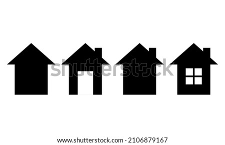 Home  icon set vector illustration