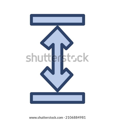 Modern flat extend horizontal icon