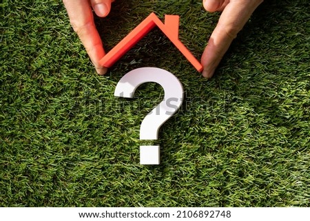 Real Estate House Mortgage Questions. Advice And Question Royalty-Free Stock Photo #2106892748
