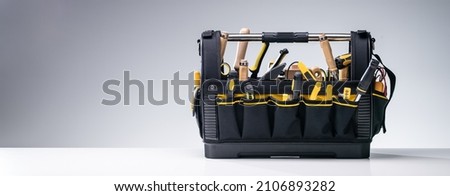 Handyman Service Toolbox Or Tool Box. Workshop Toolkit Royalty-Free Stock Photo #2106893282