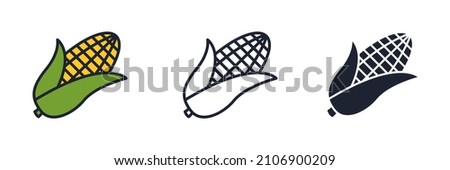 corn vegetable icon symbol template for graphic and web design collection logo vector illustration Royalty-Free Stock Photo #2106900209