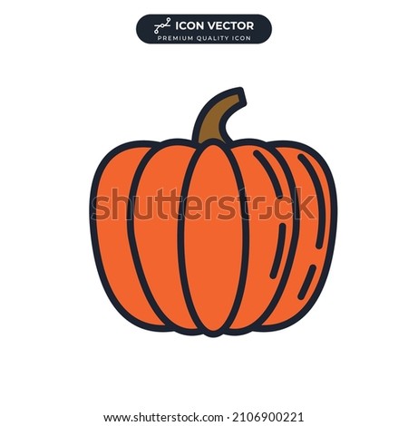 pumpkin vegetable icon symbol template for graphic and web design collection logo vector illustration