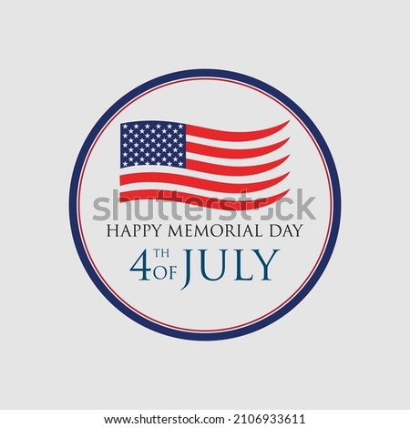 united of amerika  independence day vector icon on gray background