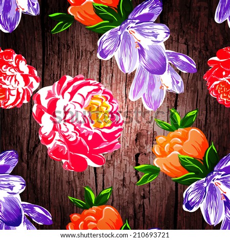 Art flower multicolored background. Vector illustration.