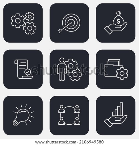 Set of Business and finance icon. Business pack symbol template for graphic and web design collection logo vector illustration