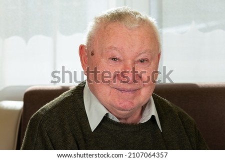 Picture of a elderly man at home