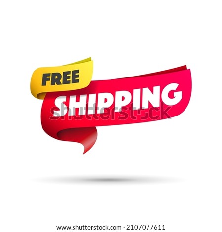 Free Shipping Shopping Vector Label